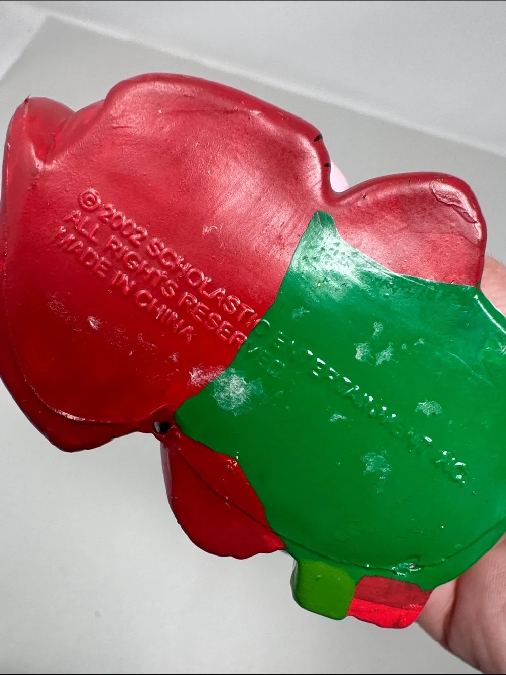 CLIFFORD THE BIG RED DOG CHRISTMAS ORNAMENT 2002 Y2K RARE SCHOLASTIC PBS KIDS